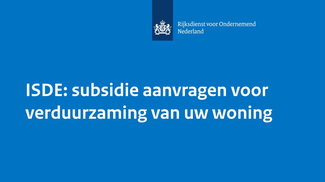 ISDE Subsidie